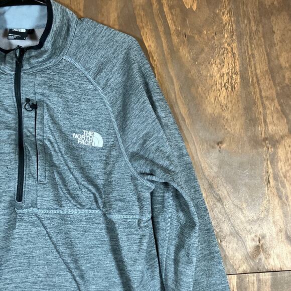 The North Face Mens Sweater Gray Canyonlands Fleece 1/4 Zip Long Sleeve Large - Picture 5 of 12